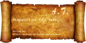 Augusztin Tünde névjegykártya