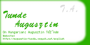 tunde augusztin business card